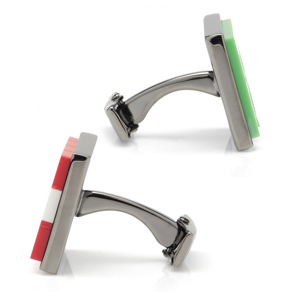 Minecraft Creeper and TNT Gunmetal Cufflinks for Gamers - Image 5