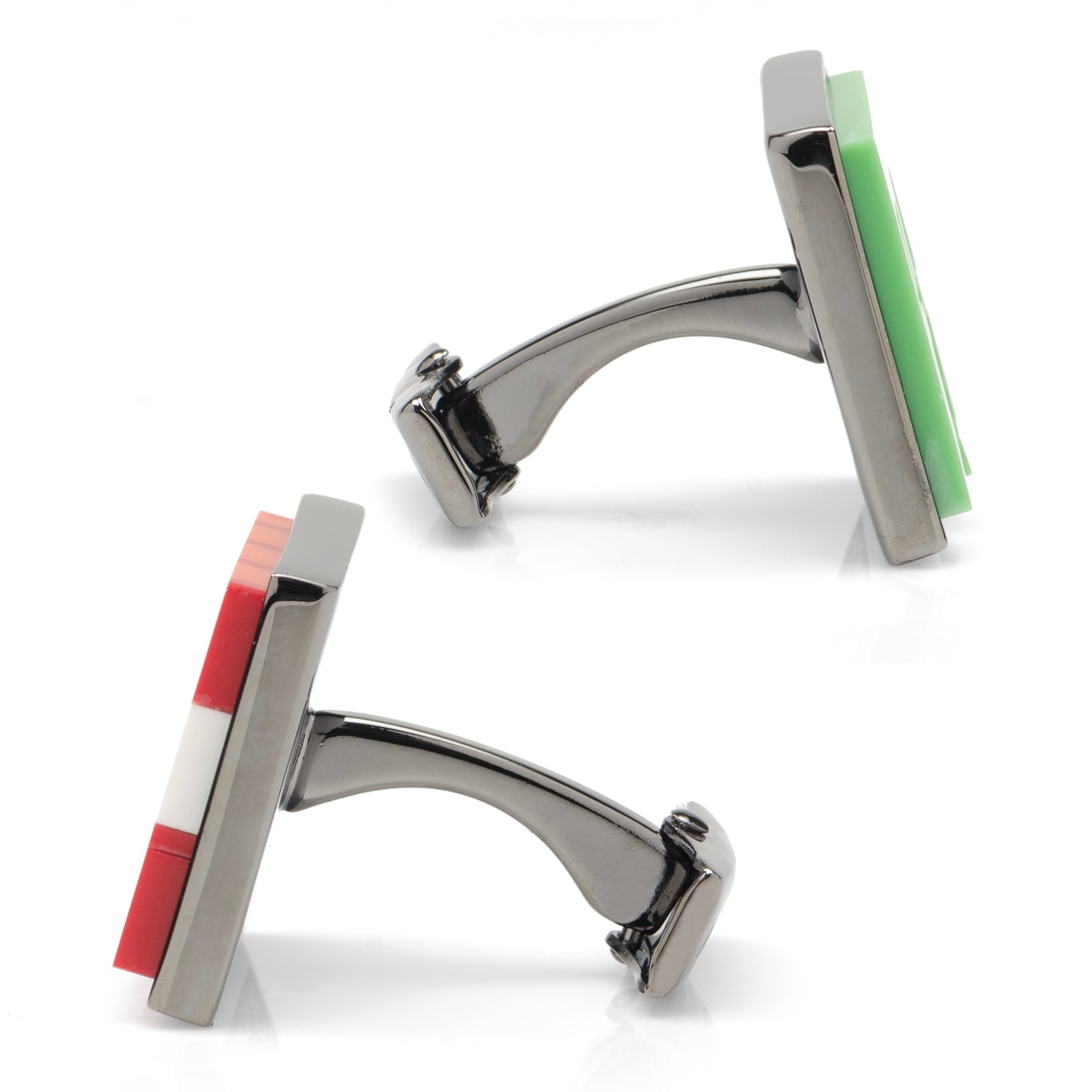 Minecraft Creeper and TNT Gunmetal Cufflinks for Gamers - Image 5