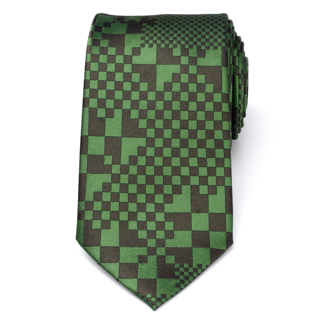 Minecraft Pixelated Creeper Green Men's Necktie - Image 3