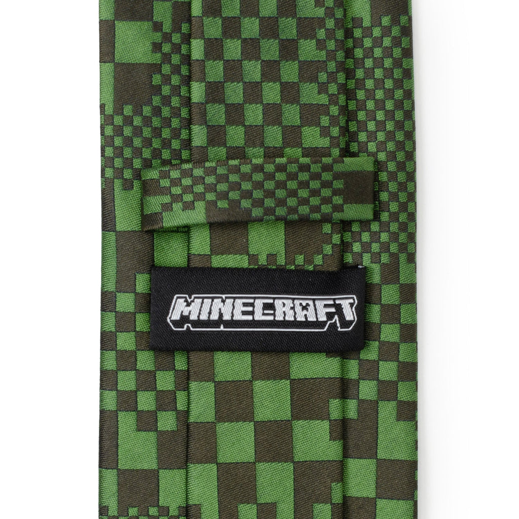 Minecraft Pixelated Creeper Green Men's Necktie - Image 5