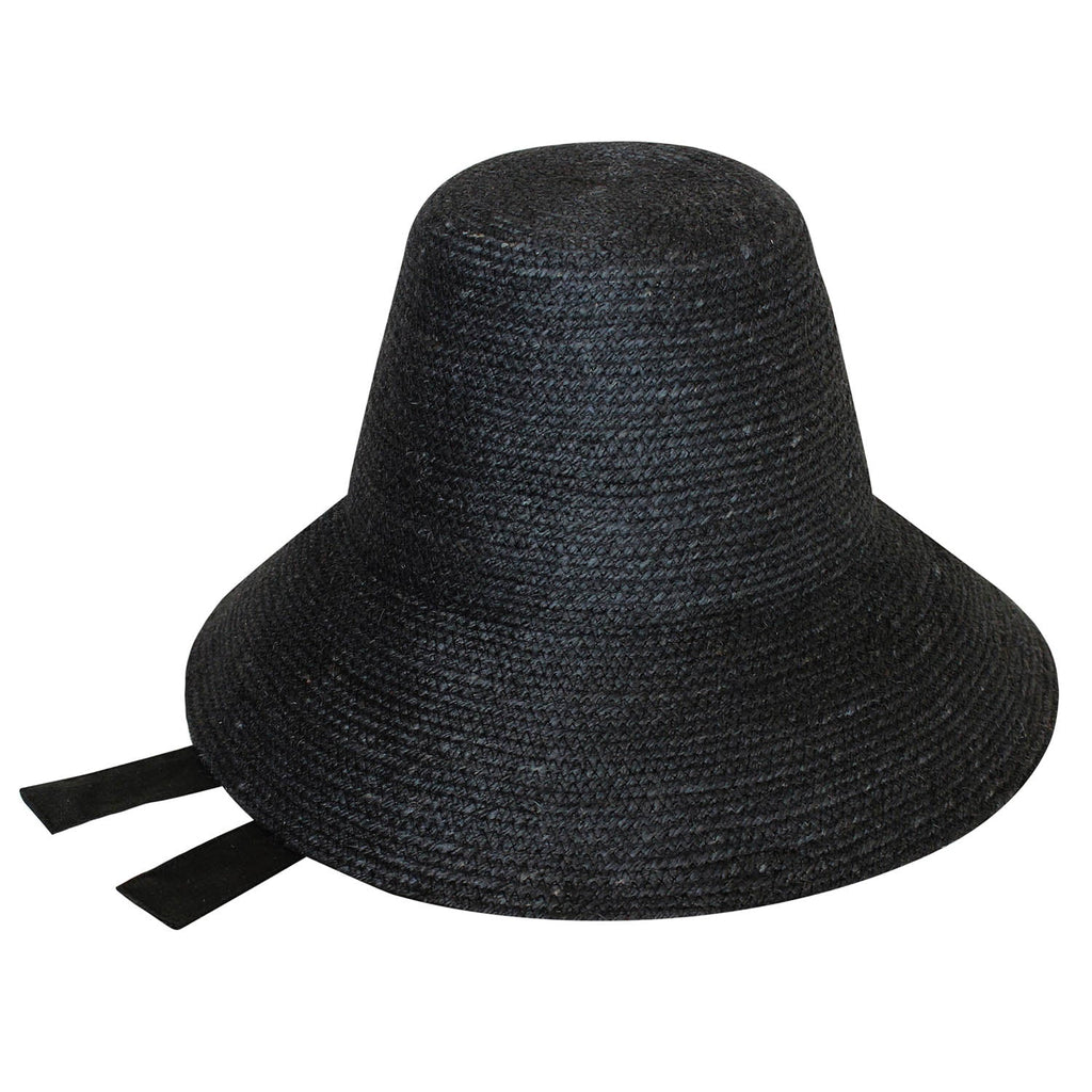 The Meg Jute Straw Hat In Black