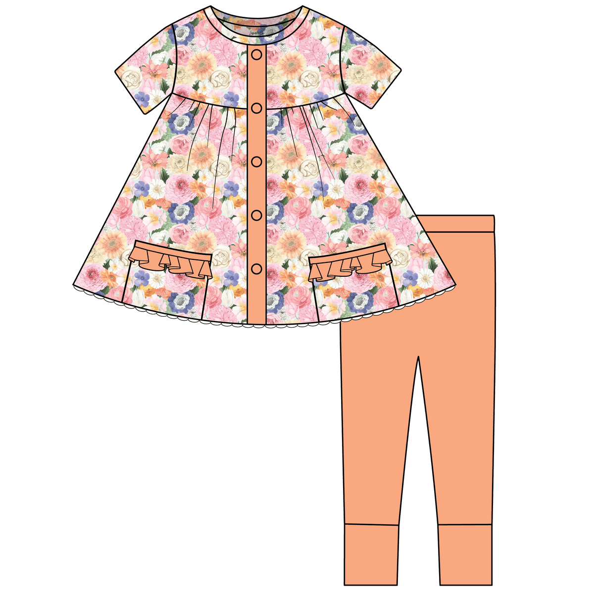 Melitta Bamboo Short Sleeve Tunic + Legging Set (Pre-Order)
