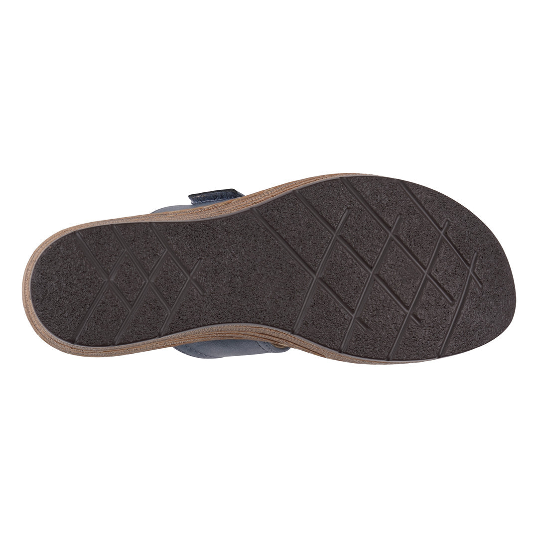 Women's Meli Navy Wedge Sandals with Adjustable Dual Strap Fit - Image 5