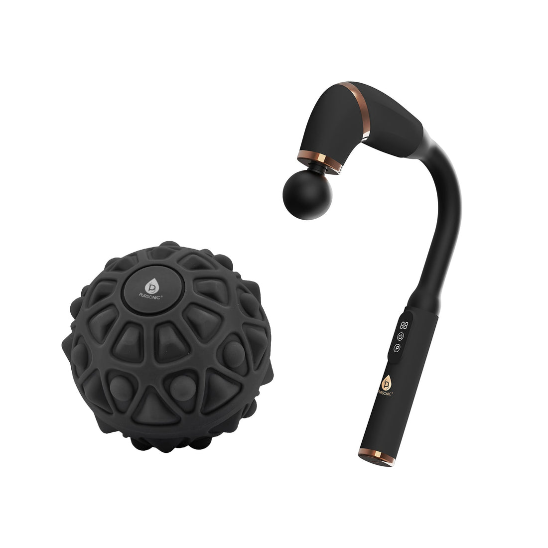 Ultimate Muscle Recovery Bundle: Deep Tissue Massage Gun + Vibrating Massage Ball