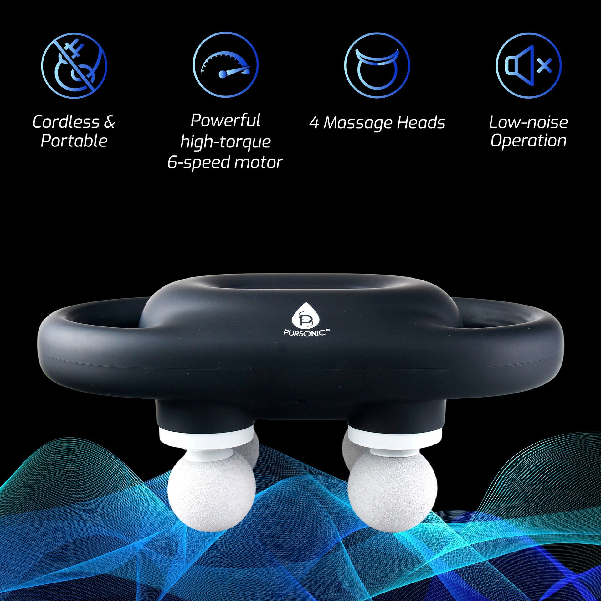 9-Speed Deep Tissue Massage Gun & Portable Handheld Sport Massager