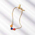 Hearts of Armenia Bracelet – 18K Gold, Armenian Flag Colors