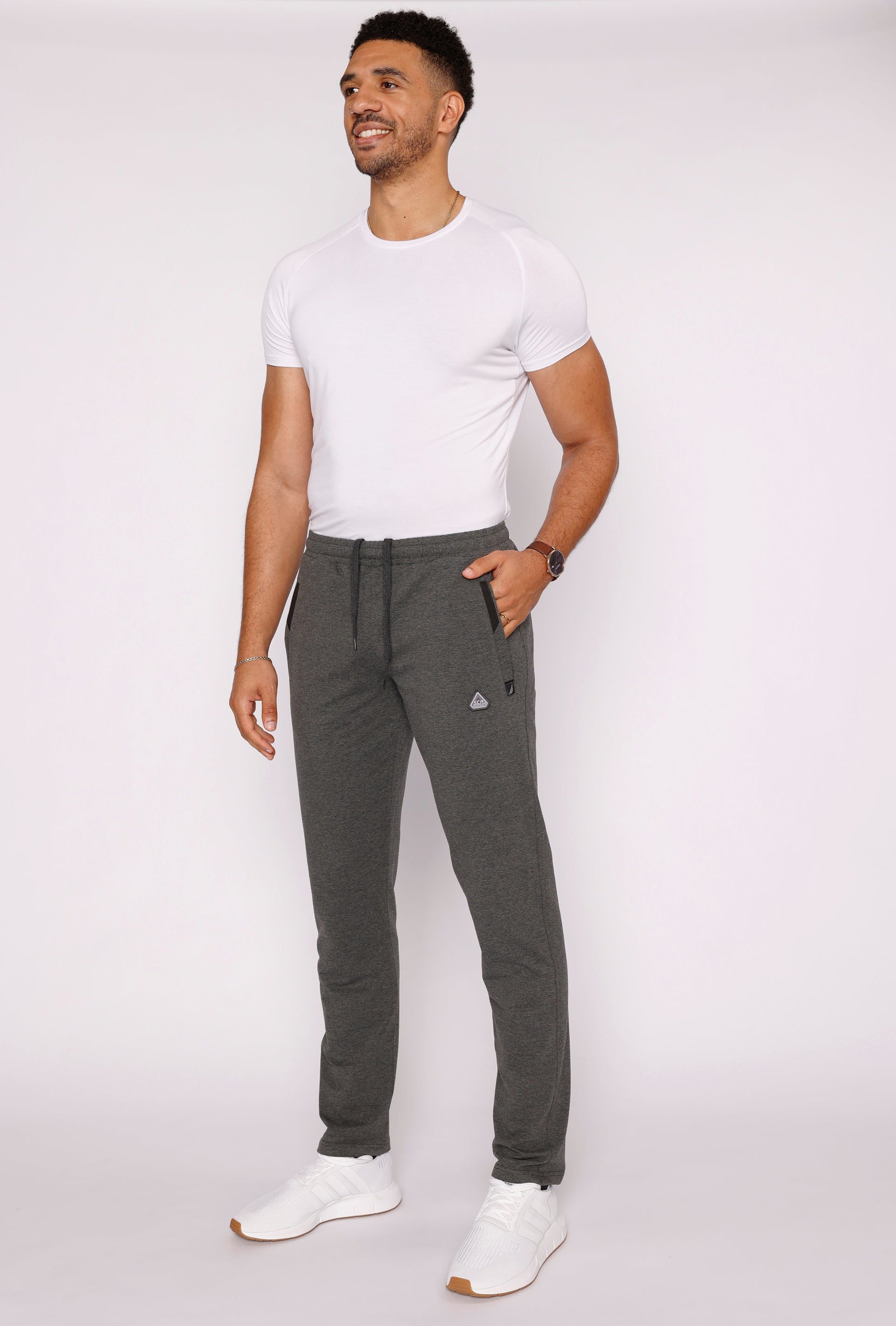 Navy Blue Athletic Tapered Jogger Pants for Tall Men