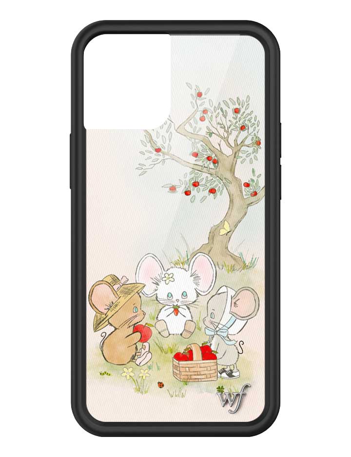 Mice Friends Graphic iPhone Case with Black Protective Bumper - Image 31
