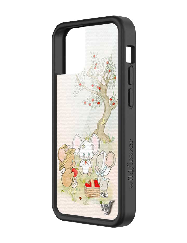 Mice Friends Graphic iPhone Case with Black Protective Bumper - Image 32