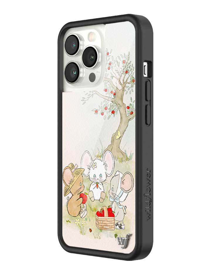 Mice Friends Graphic iPhone Case with Black Protective Bumper - Image 28