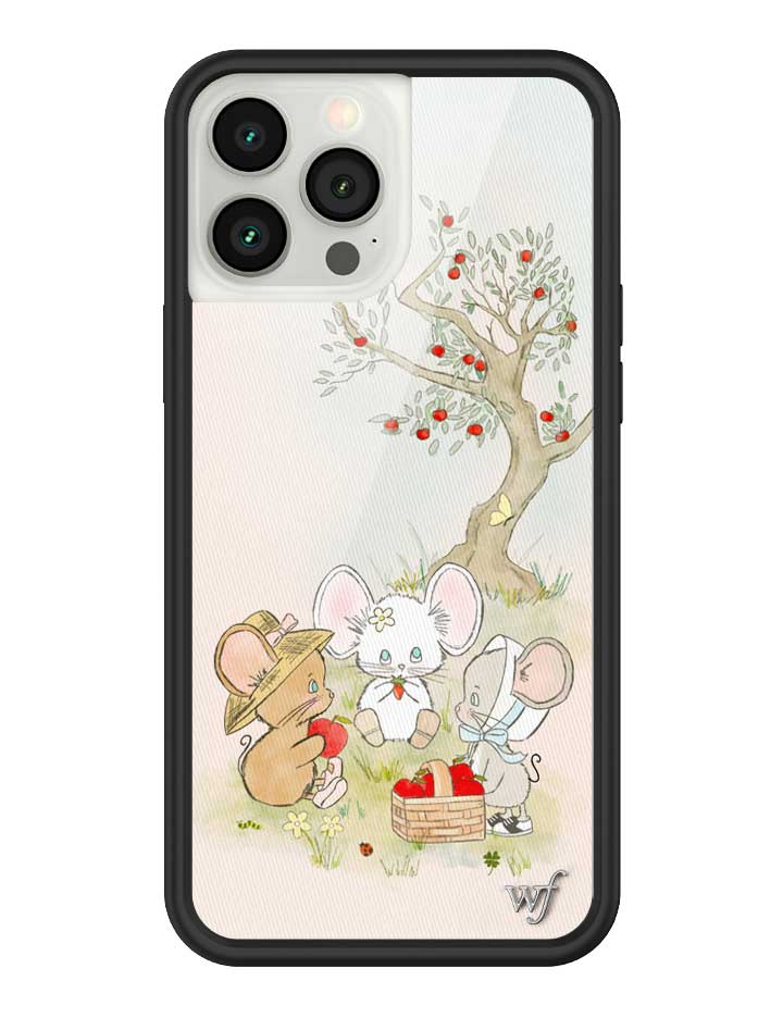 Mice Friends Graphic iPhone Case with Black Protective Bumper - Image 25