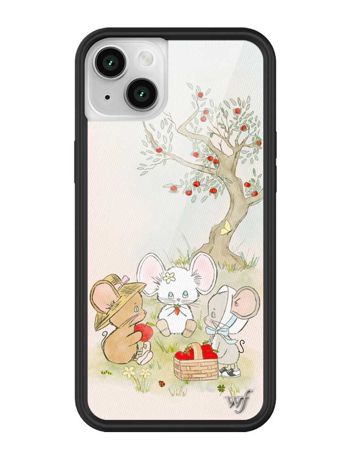 Mice Friends Graphic iPhone Case with Black Protective Bumper - Image 23