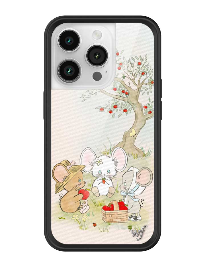 Mice Friends Graphic iPhone Case with Black Protective Bumper - Image 21