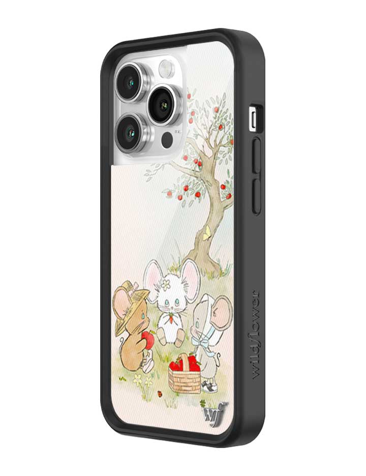 Mice Friends Graphic iPhone Case with Black Protective Bumper - Image 22