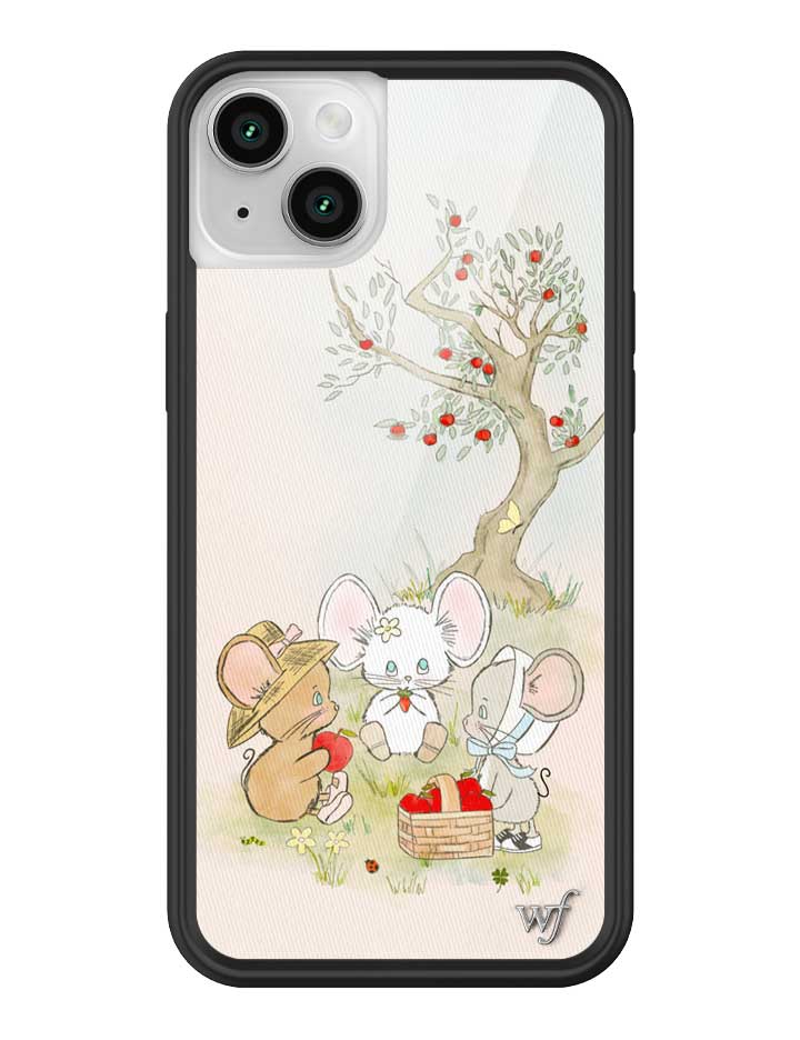 Mice Friends Graphic iPhone Case with Black Protective Bumper - Image 19