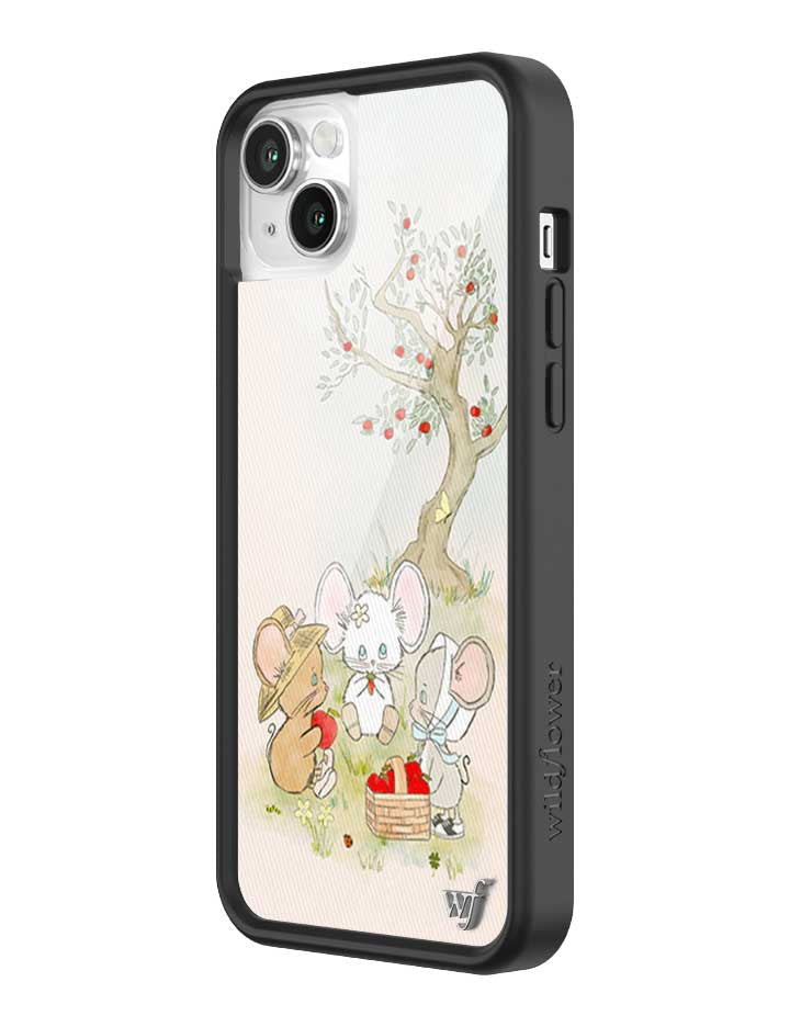 Mice Friends Graphic iPhone Case with Black Protective Bumper - Image 20