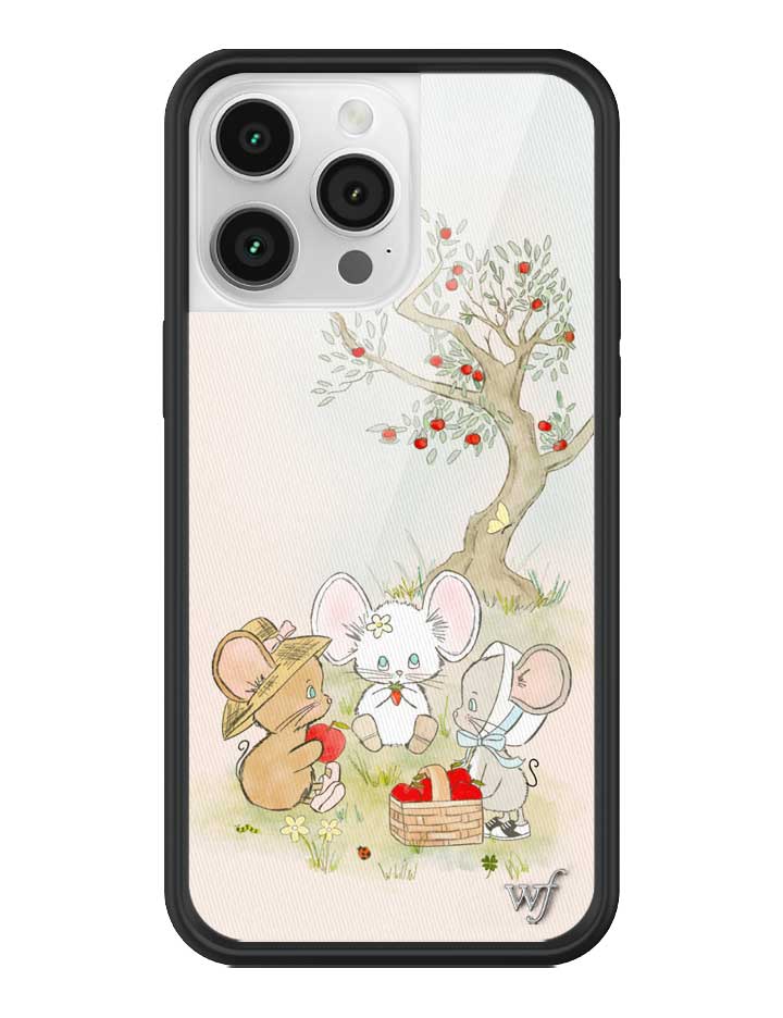 Mice Friends Graphic iPhone Case with Black Protective Bumper - Image 17