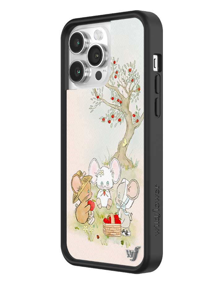 Mice Friends Graphic iPhone Case with Black Protective Bumper - Image 18