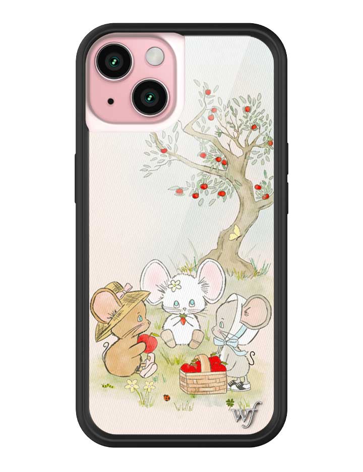 Mice Friends Graphic iPhone Case with Black Protective Bumper - Image 15