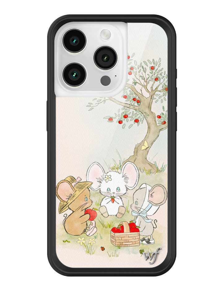 Mice Friends Graphic iPhone Case with Black Protective Bumper - Image 13