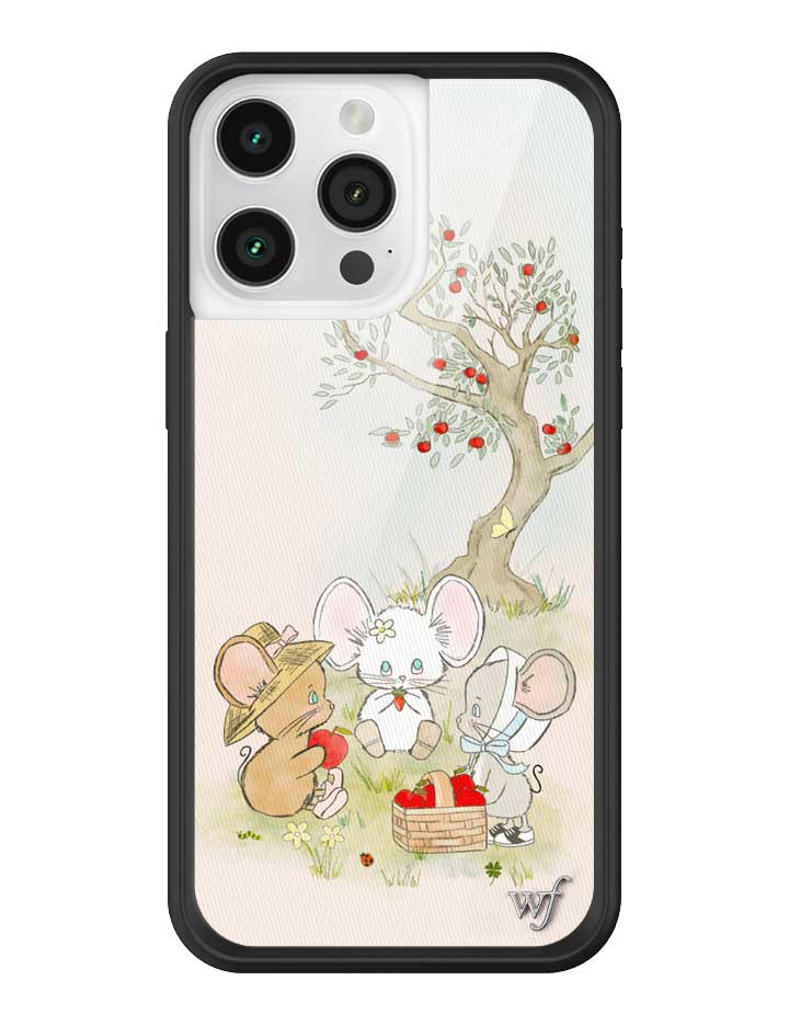 Mice Friends Graphic iPhone Case with Black Protective Bumper - Image 9