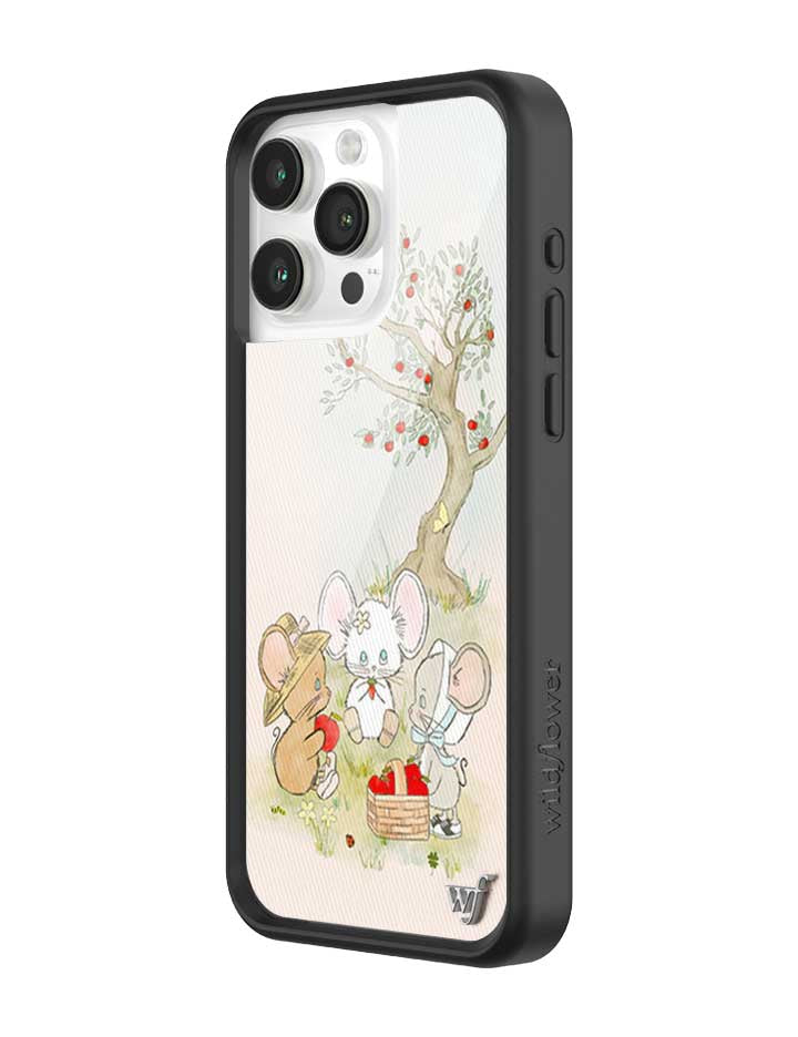 Mice Friends Graphic iPhone Case with Black Protective Bumper - Image 10