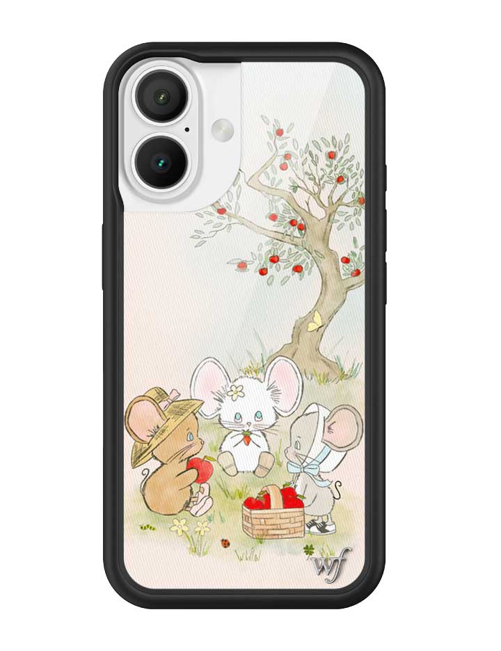 Mice Friends Graphic iPhone Case with Black Protective Bumper - Image 7