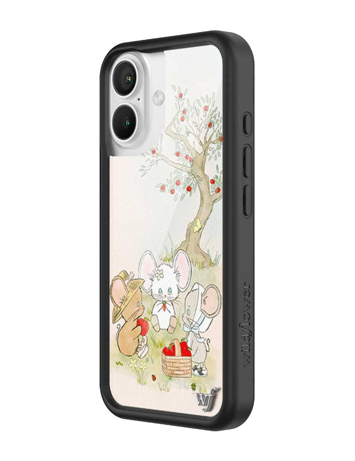 Mice Friends Graphic iPhone Case with Black Protective Bumper - Image 8