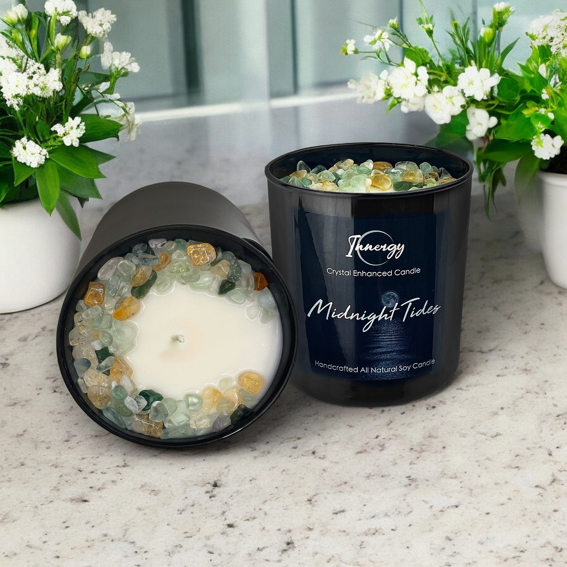 Midnight Tides Crystal Candle, 10oz