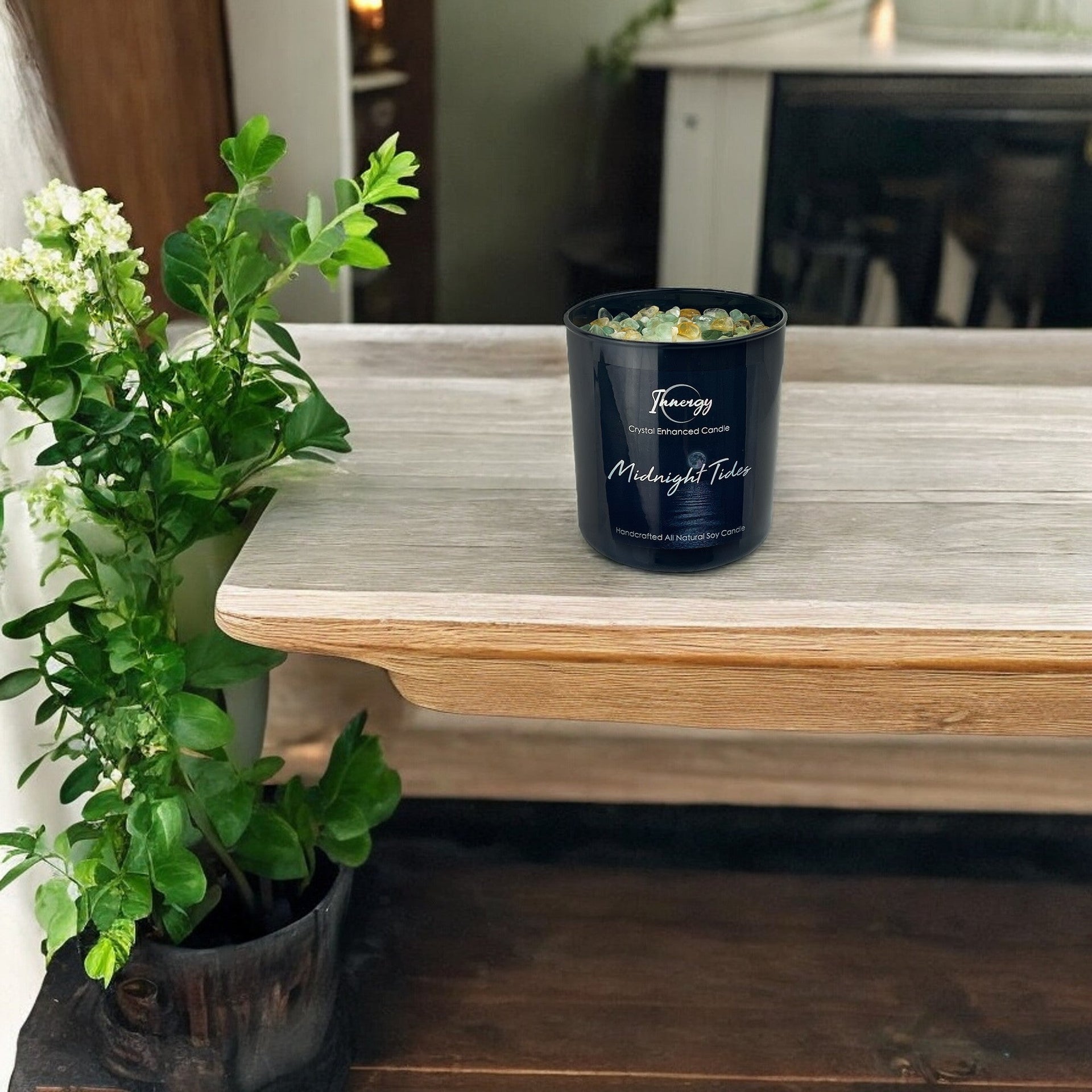 Midnight Tides Crystal Candle, 10oz