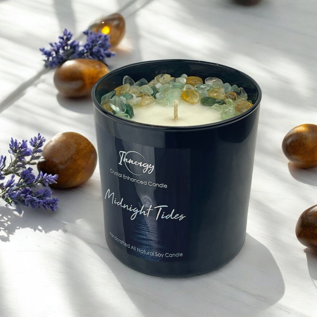 Midnight Tides Crystal Candle, 10oz