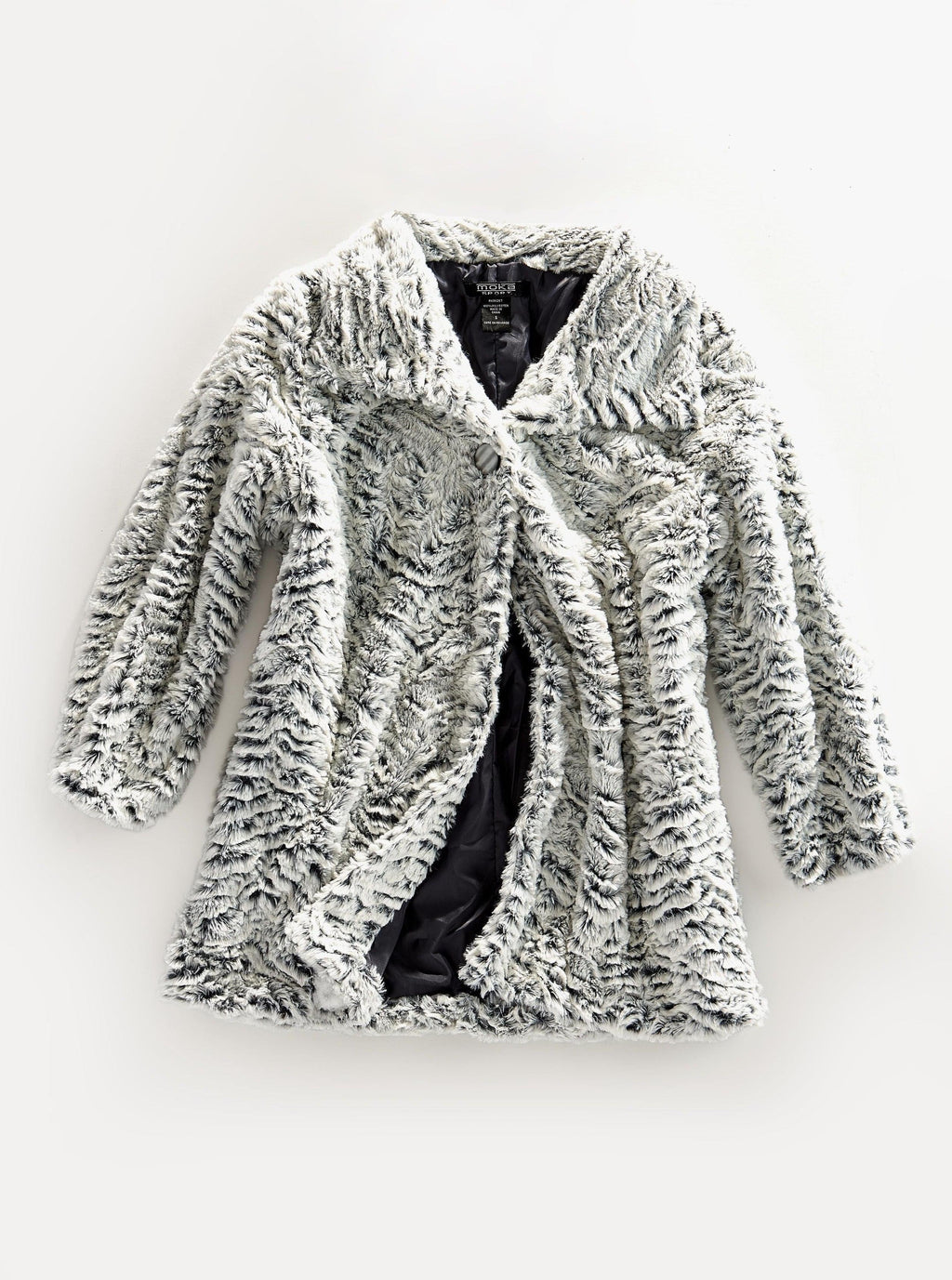 Women's Faux Fur Lined Swing Jacket - Modern Animal Print Coat
