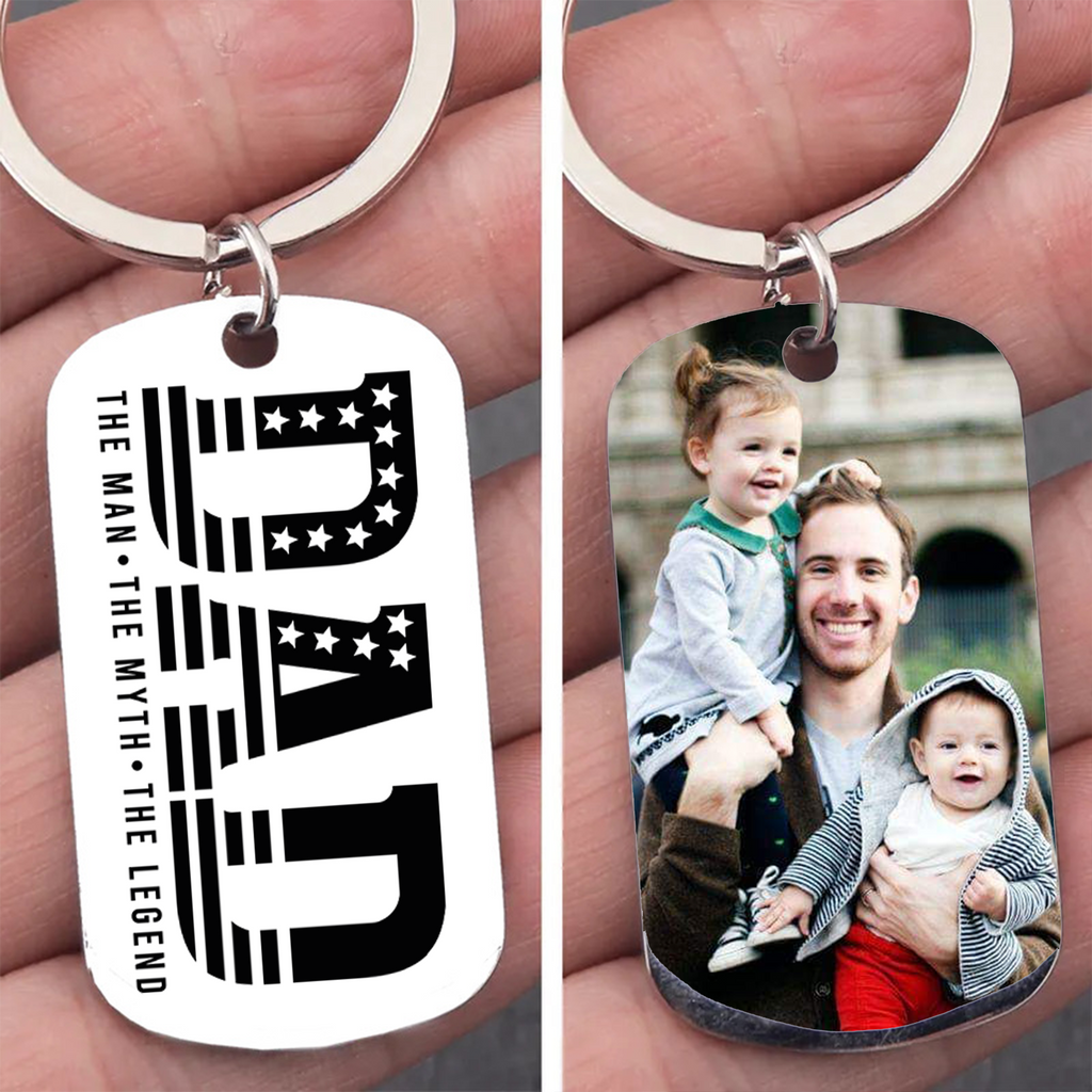 Dad The Man The Myth The Legend – Personalized Keychain | Father's Day Gift, Legend Dad Keepsake, Memory Gift for Dad 682275