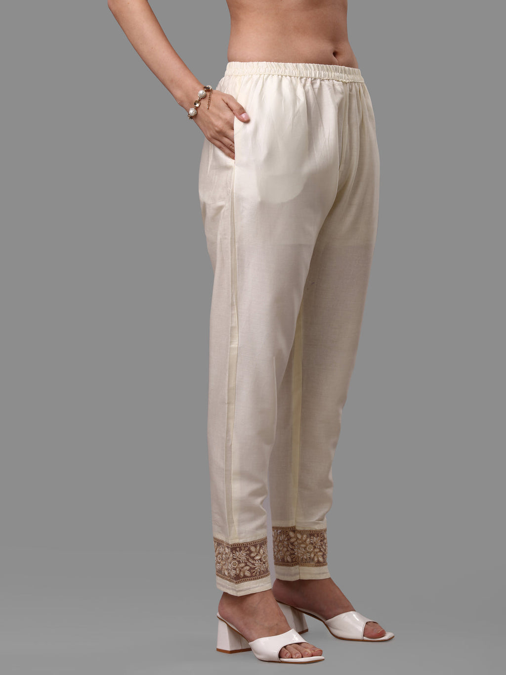 Multicolor Embroidered Kurta with Pant & Dupatta Set - Rayon Ethnic
