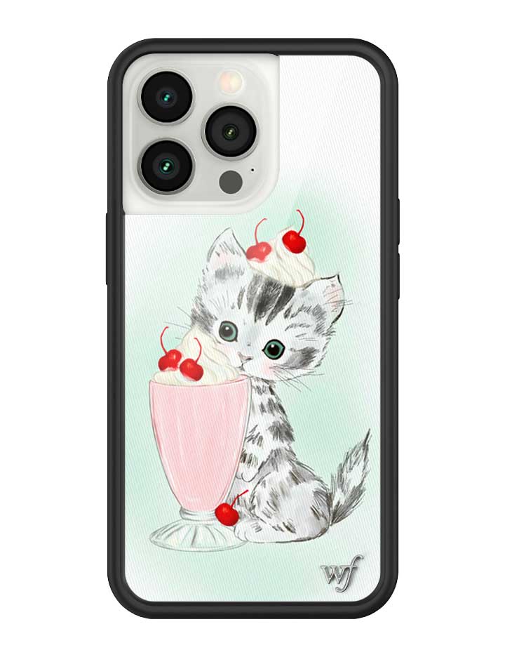Kitty Shake Kitten Illustration iPhone Case with Black Bumper - Image 31