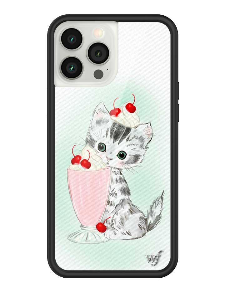 Kitty Shake Kitten Illustration iPhone Case with Black Bumper - Image 29