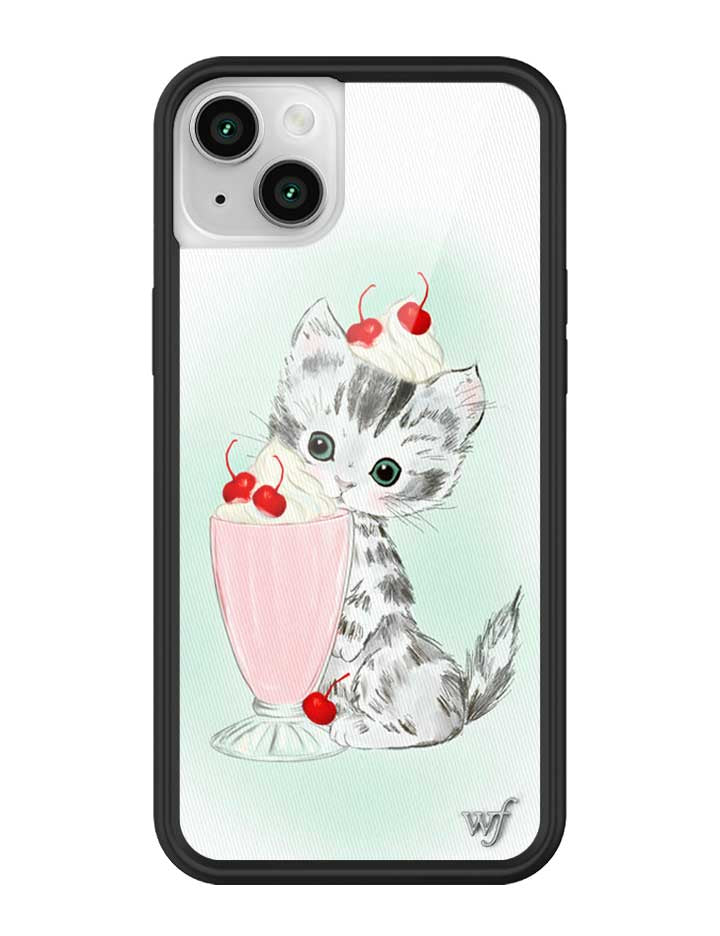 Kitty Shake Kitten Illustration iPhone Case with Black Bumper - Image 27