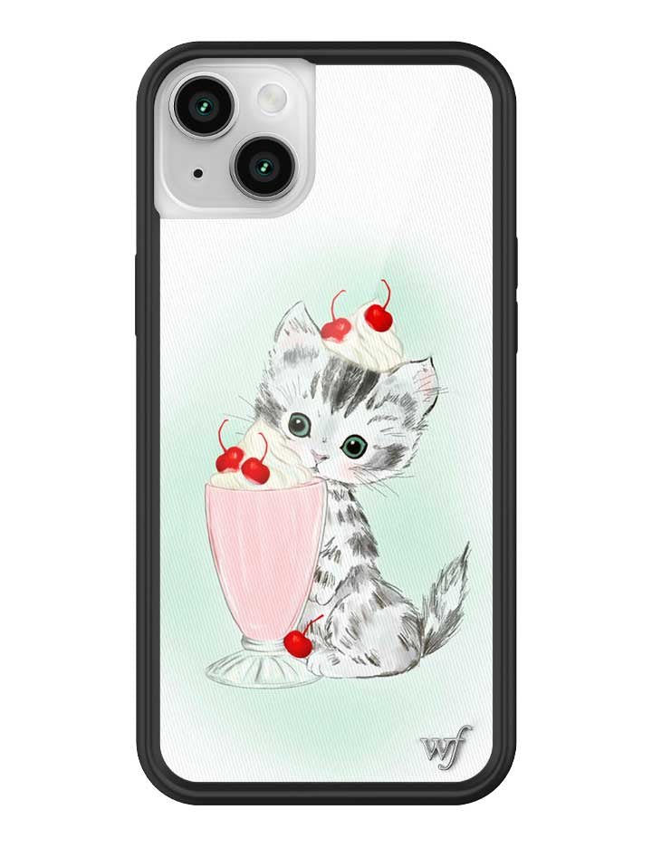 Kitty Shake Kitten Illustration iPhone Case with Black Bumper - Image 23