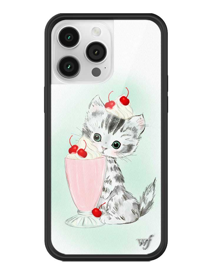 Kitty Shake Kitten Illustration iPhone Case with Black Bumper - Image 21