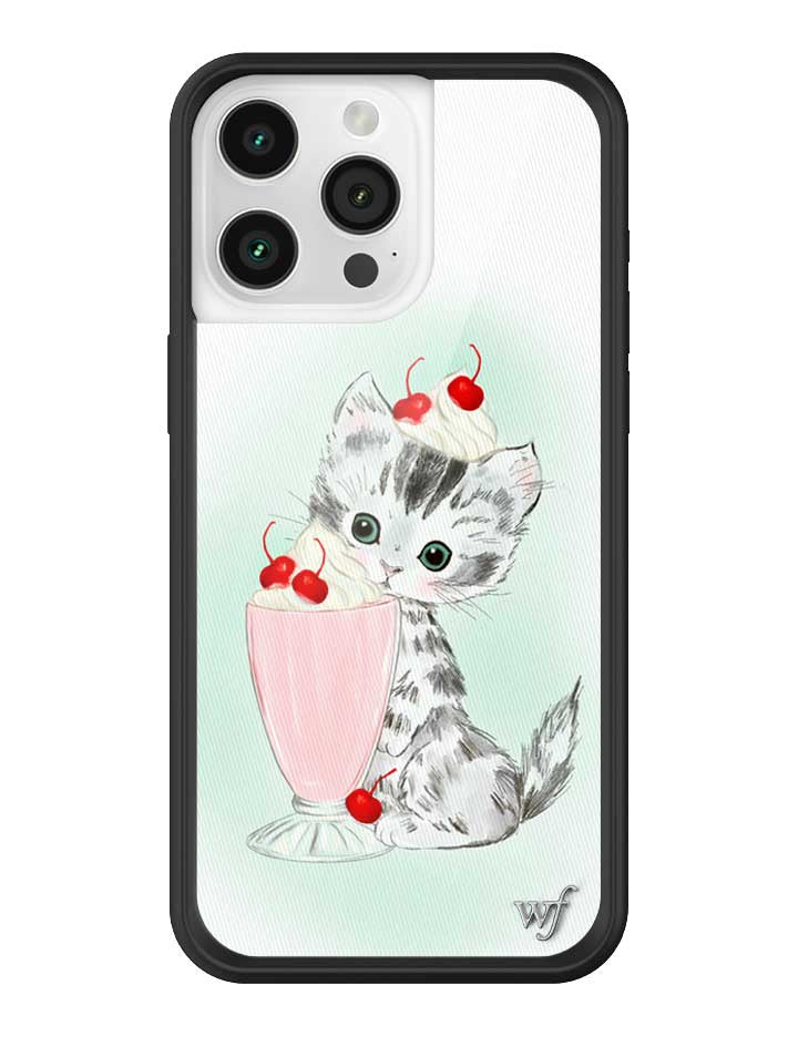 Kitty Shake Kitten Illustration iPhone Case with Black Bumper - Image 13