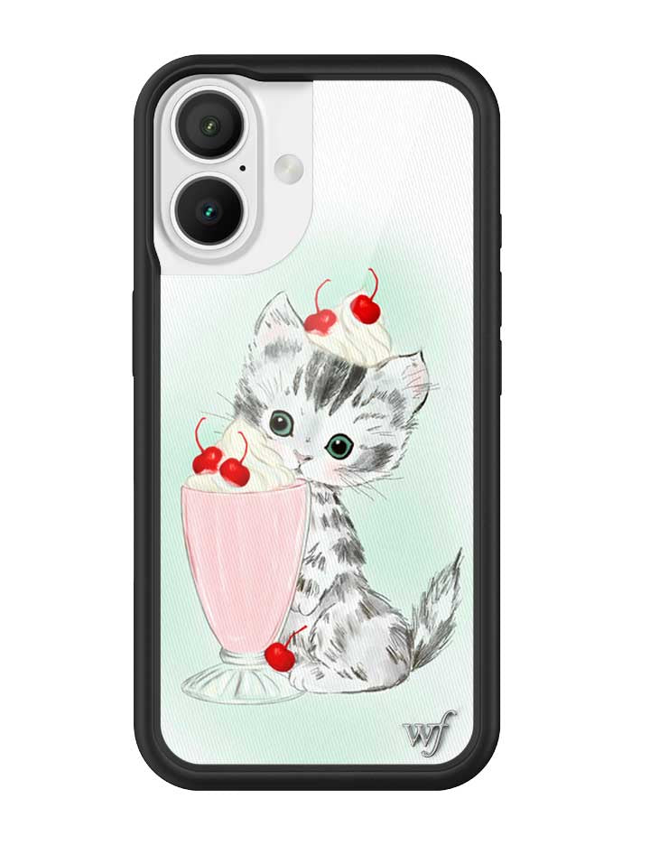 Kitty Shake Kitten Illustration iPhone Case with Black Bumper - Image 9