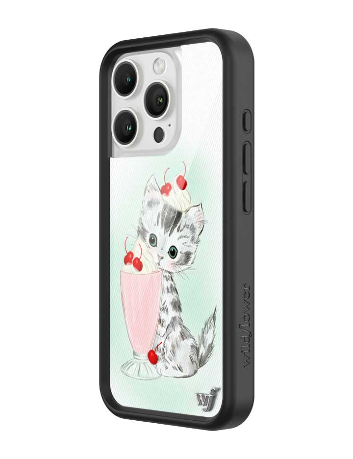 Kitty Shake Kitten Illustration iPhone Case with Black Bumper - Image 8