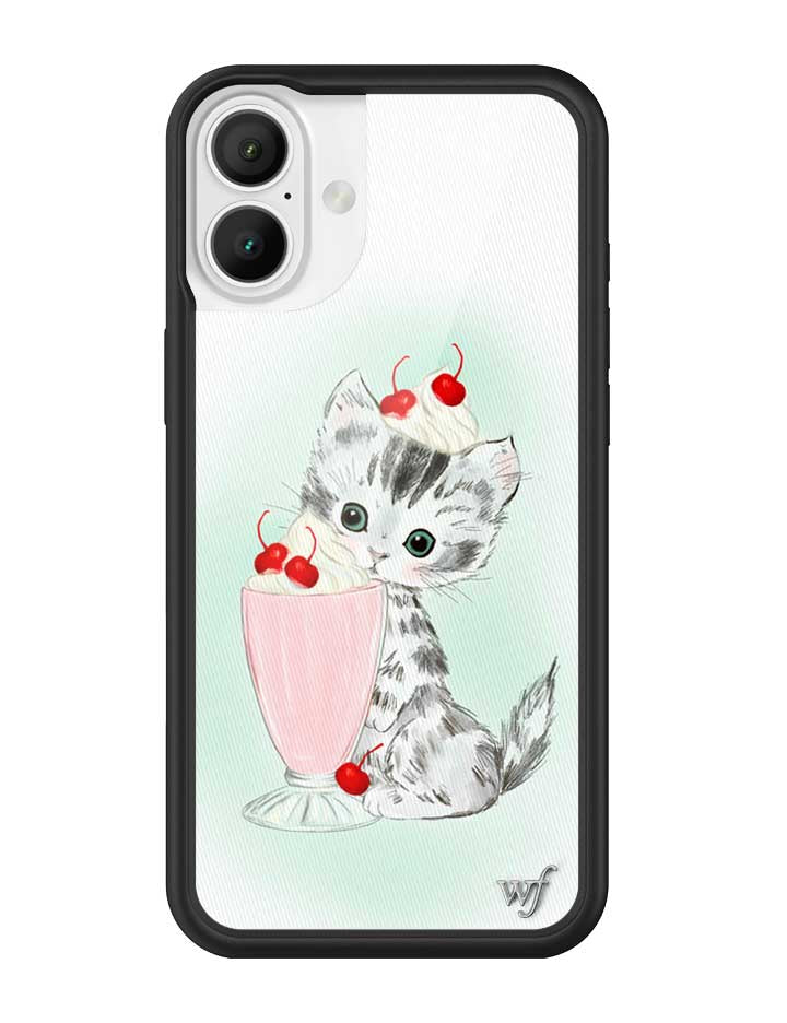 Kitty Shake Kitten Illustration iPhone Case with Black Bumper - Image 5