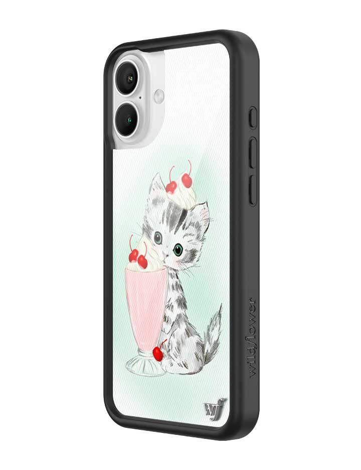 Kitty Shake Kitten Illustration iPhone Case with Black Bumper - Image 6
