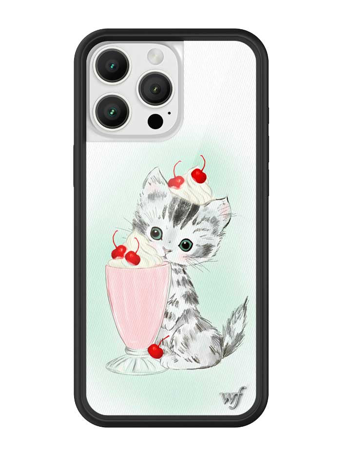 Kitty Shake Kitten Illustration iPhone Case with Black Bumper - Image 3