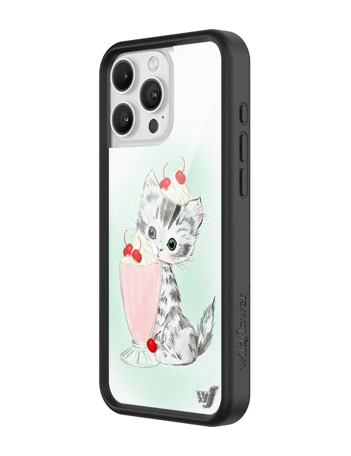 Kitty Shake Kitten Illustration iPhone Case with Black Bumper - Image 4