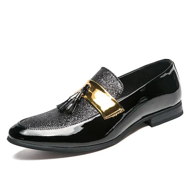 British Style Slip-On Pointed Toe Leather Shoes