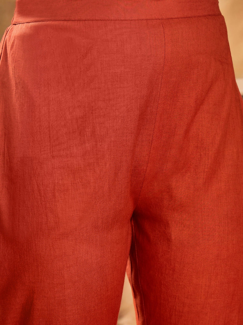 Rust Embroidered Pure Cotton Cord Set - Stylish Co-ord