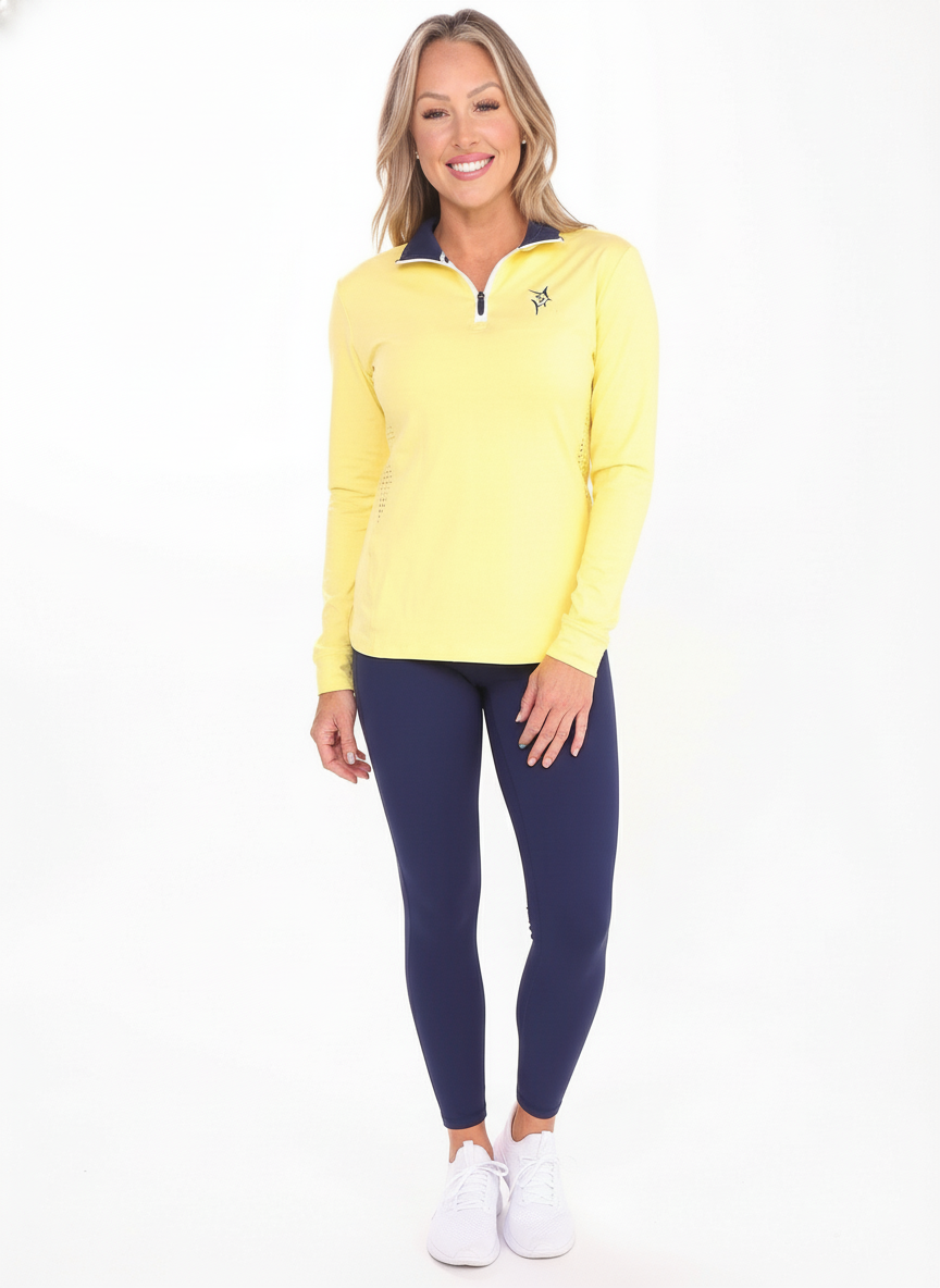 Women's Monterey Yellow Performance Quarter Zip Pullover