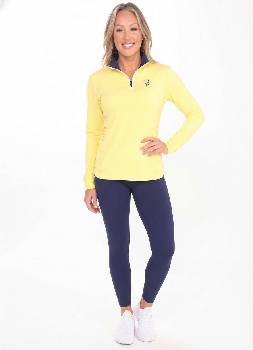 Women's Monterey Yellow Performance Quarter Zip Pullover